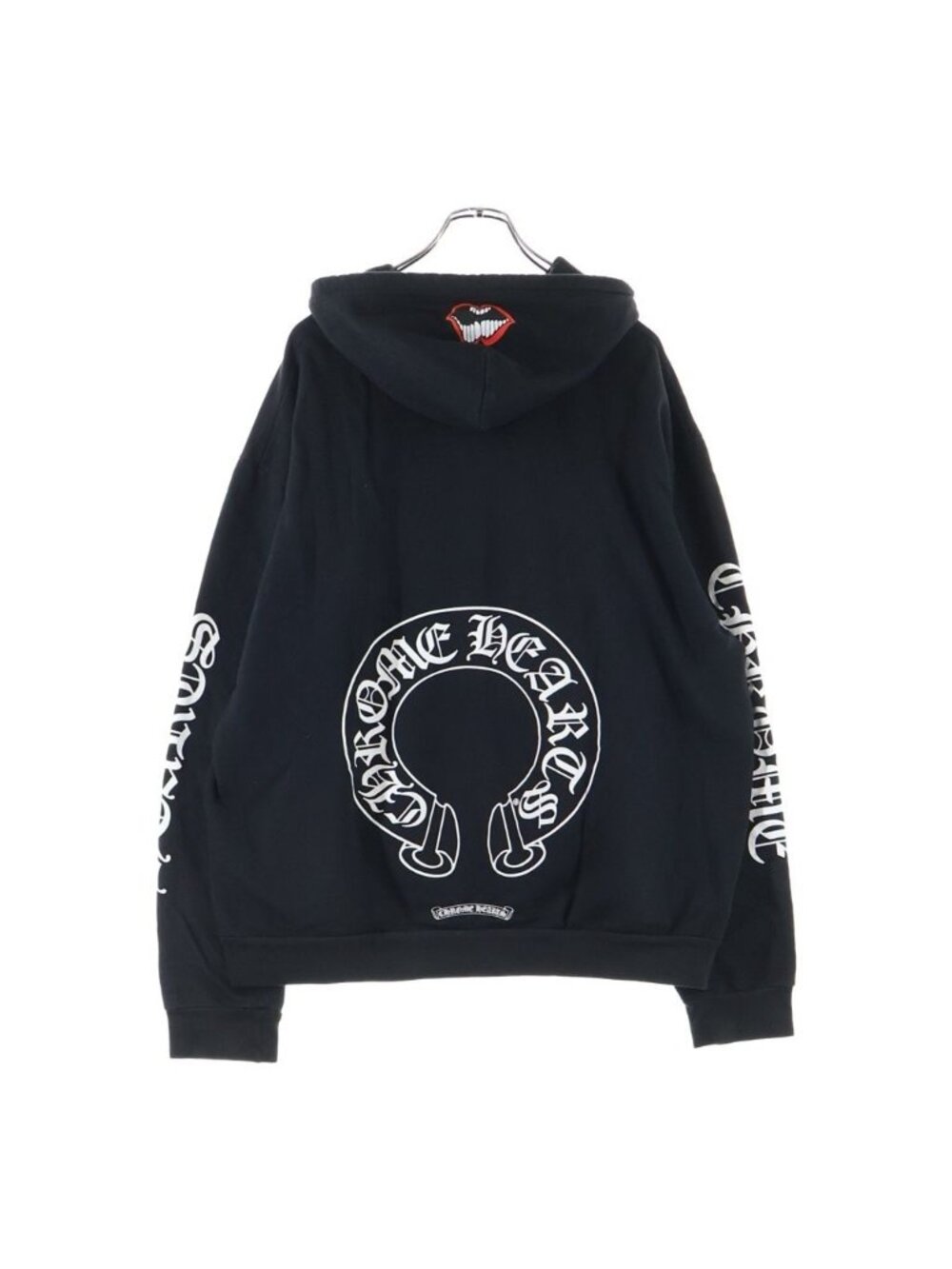 Chrome Hearts Matty Boy Chomper Horseshoe Print Pullover Sweatshirt Hoodie Black